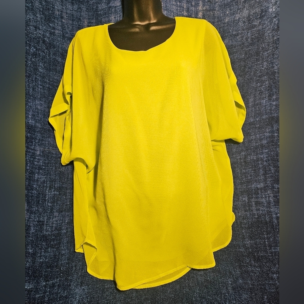 NEW Joseph A. Lime Green Dolman Lined Blouse Large